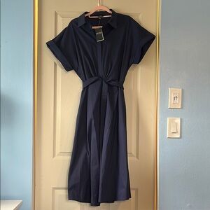 Lauren Ralph Lauren Navy Midi Dress